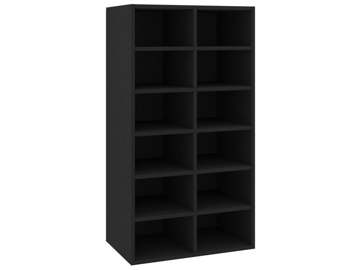 vidaXL Półka na buty, czarna, 54x34x100 cm Płyta MDF Szerokość 54 cm Głębokość 34 cm Płyta meblowa Płyta laminowana Kategoria Szafki i regały