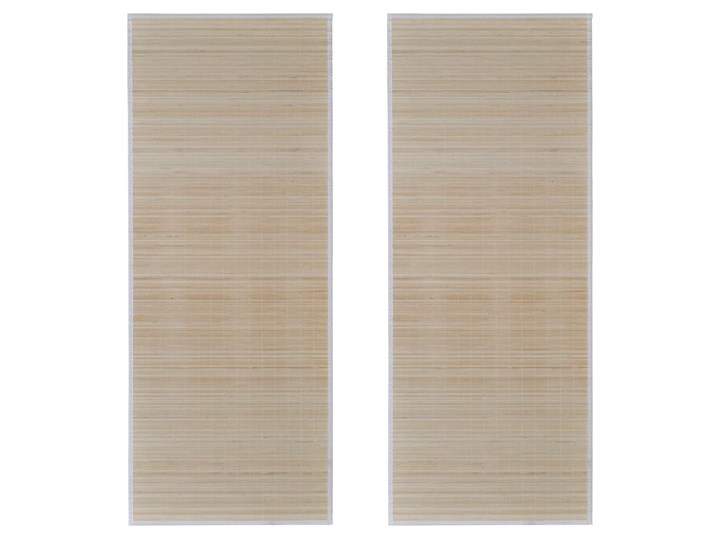 vidaXL Prostokątne, naturalne maty bambusowe, 2 szt., 120 x 180 cm 120x180 cm Dywaniki Nieregularny Syntetyk Poliester Dywany Pomieszczenie Salon
