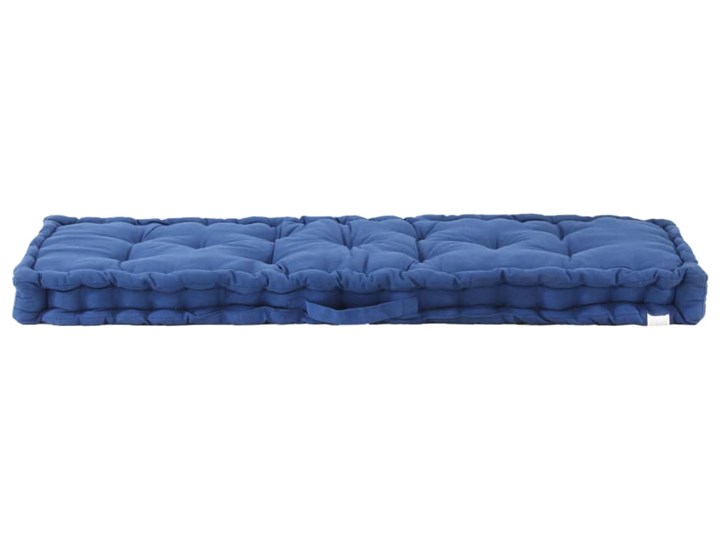 vidaXL Poduszka na podłogę lub palety, bawełna, 120x40x7 cm, błękitna Poduszka na ławkę Poduszka dekoracyjna Kolor