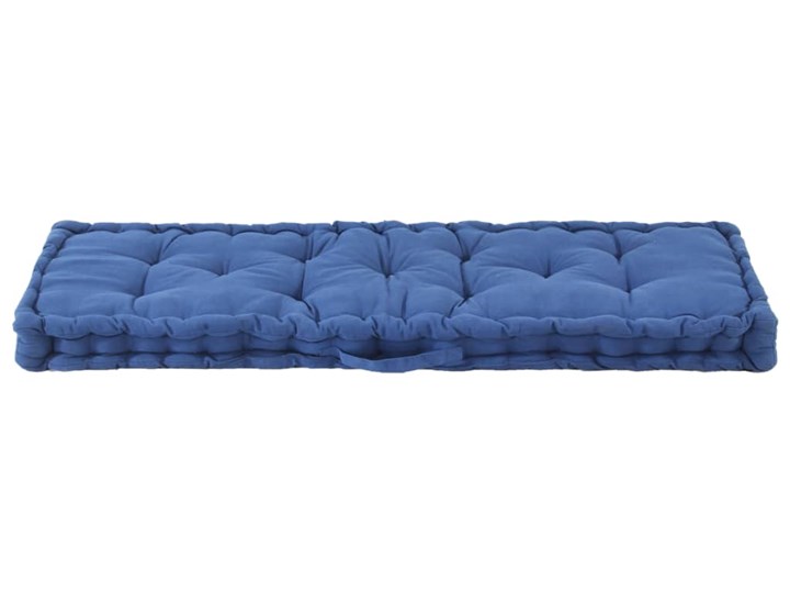 vidaXL Poduszka na podłogę lub palety, bawełna, 120x40x7 cm, błękitna Poduszka na ławkę Kolor Poduszka dekoracyjna Kategoria Poduszki ogrodowe