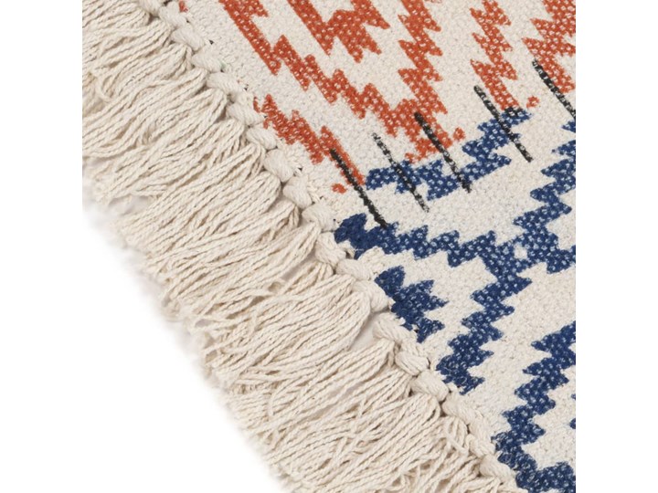 vidaXL Ręcznie tkany kilim, bawełna, 160x230 cm, z nadrukiem, kolorowy Dywaniki Kwadratowy Dywany Kategoria Dywany