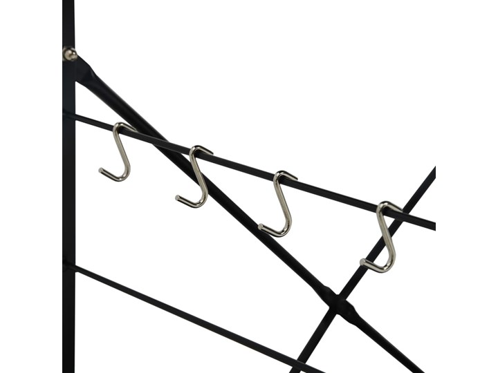vidaXL Szafka na mikrofalówkę, czarna, 60x39,6x123 cm Stal Kolor Czarny Płyta MDF Kategoria Szafki kuchenne