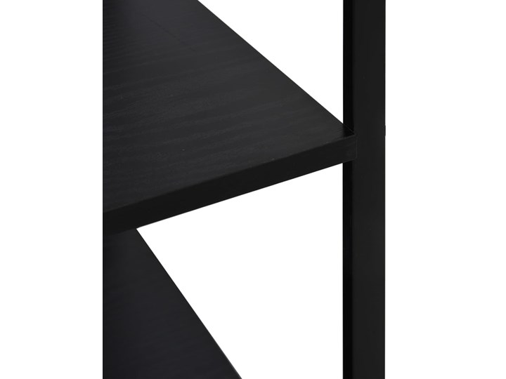 vidaXL Szafka na mikrofalówkę, czarna, 60x39,6x123 cm Płyta MDF Kolor Czarny Stal Kategoria Szafki kuchenne