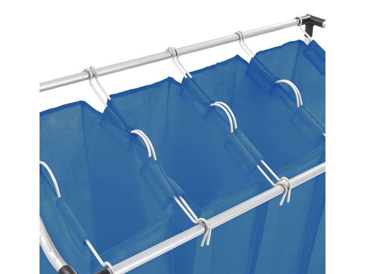 vidaXL Sortownik na pranie z 4 pojemnikami, niebieski, stalowy Tworzywo sztuczne Metal Kategoria