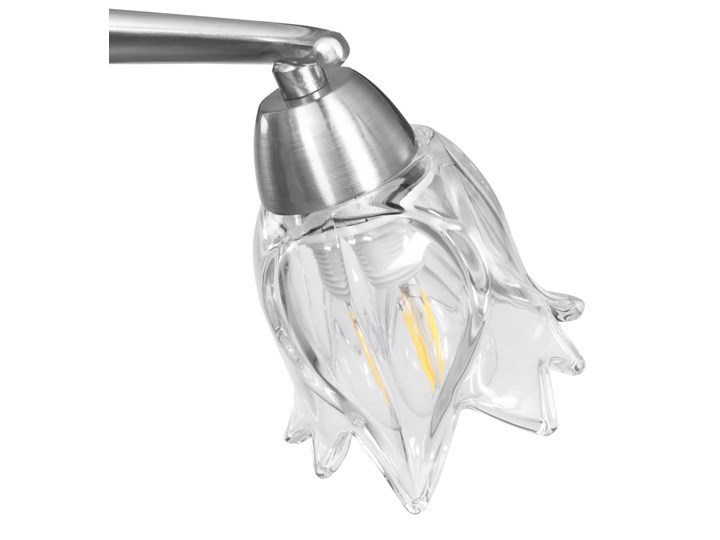 vidaXL Lampa sufitowa ze szklanymi kloszami na 3 żarówki E14, tulipany Lampa z kloszem Metal Stal Szkło Funkcje Brak dodatkowych funkcji Chrom Pomieszczenie Salon