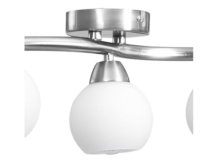 vidaXL Lampa sufitowa z ceramicznymi kloszami na 5 żarówek E14 Ceramika Stal Funkcje Brak dodatkowych funkcji Metal Chrom Lampa z kloszem Kategoria Lampy sufitowe