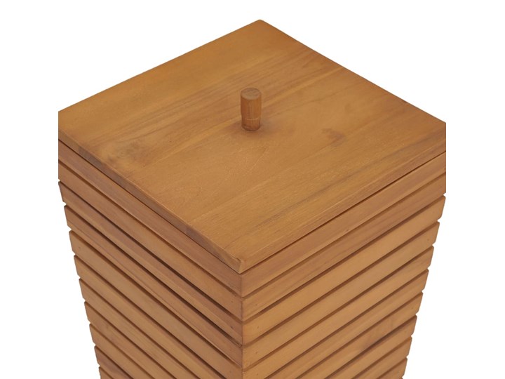 vidaXL Kosz na pranie, 30x30x45 cm, lite drewno tekowe Metal Kategoria Kolor Brązowy