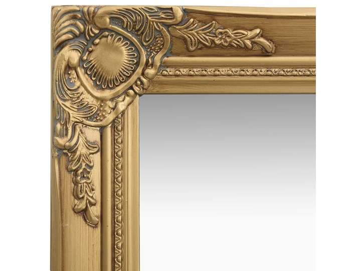 vidaXL Lustro ścienne w stylu barokowym, 40x40 cm, złote Kolor Złoty