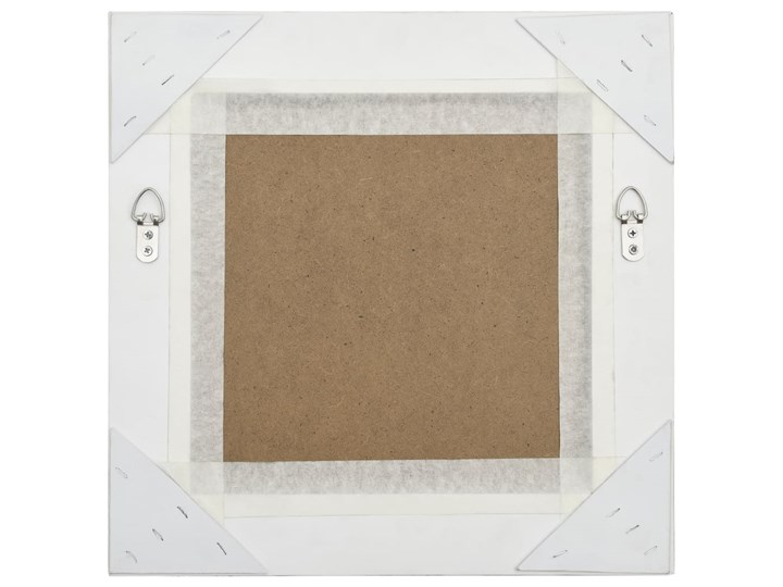 vidaXL Lustro ścienne w stylu barokowym, 40x40 cm, srebrne Kolor Srebrny Kwadratowe Styl Tradycyjny