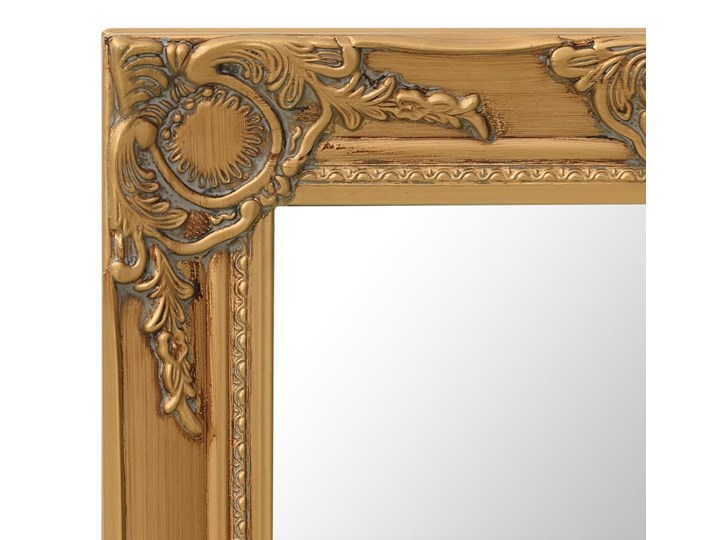 vidaXL Lustro ścienne w stylu barokowym, 50x40 cm, złote Prostokątne Kolor Złoty