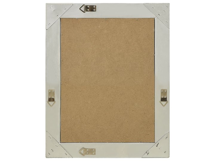 vidaXL Lustro ścienne w stylu barokowym, 50x60 cm, srebrne Prostokątne Kolor Srebrny