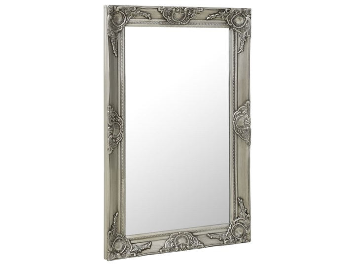 vidaXL Lustro ścienne w stylu barokowym, 50x80 cm, srebrne Prostokątne Kolor Srebrny Styl Tradycyjny
