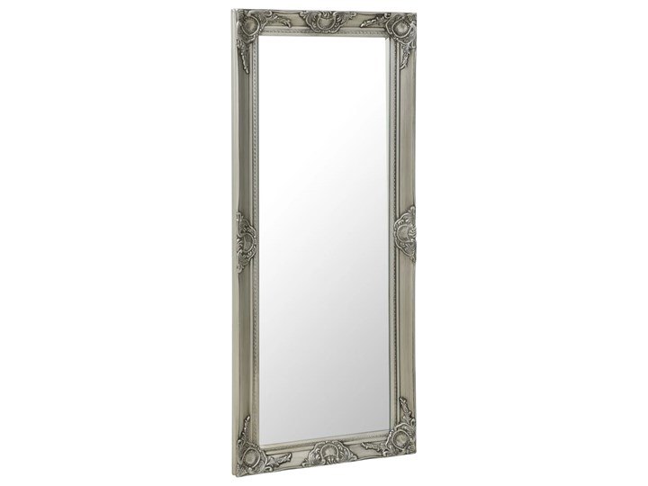 vidaXL Lustro ścienne w stylu barokowym, 50x120 cm, srebrne Prostokątne Kolor Srebrny