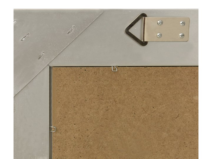 vidaXL Lustro ścienne w stylu barokowym, 60x80 cm, srebrne Prostokątne Pomieszczenie Garderoba Styl Tradycyjny