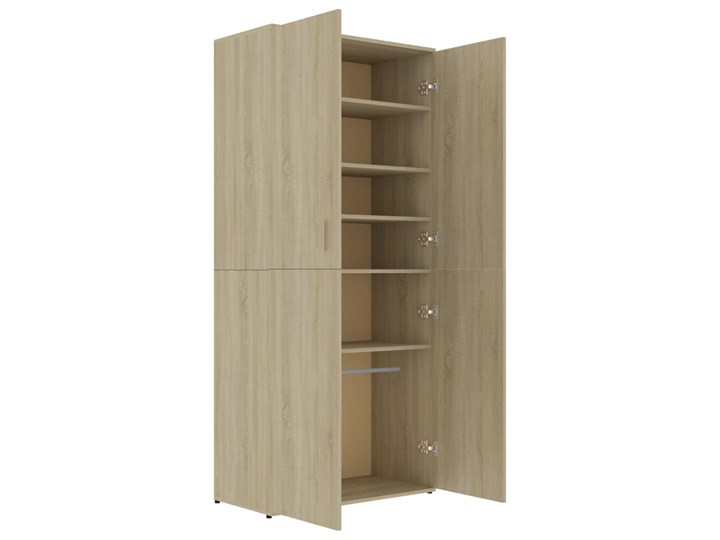 vidaXL Szafka na buty, dąb sonoma, 80x39x178 cm, płyta wiórowa Płyta meblowa Płyta MDF Pomieszczenie Przedpokój Płyta laminowana Szerokość 80 cm Głębokość 39 cm Drewno Kategoria Szafki i regały