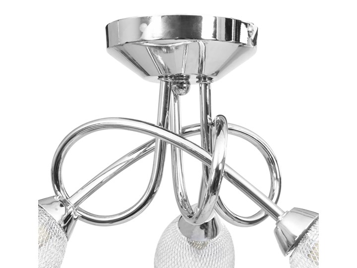 vidaXL Lampa sufitowa z chromowanymi kloszami, 3 żarówki G9 Metal Lampa z kloszem Styl Nowoczesny