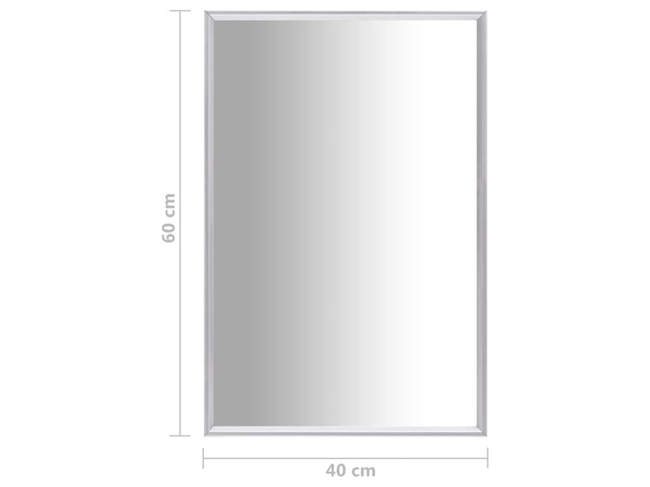 vidaXL Lustro, srebrne, 60x40 cm Pomieszczenie Garderoba