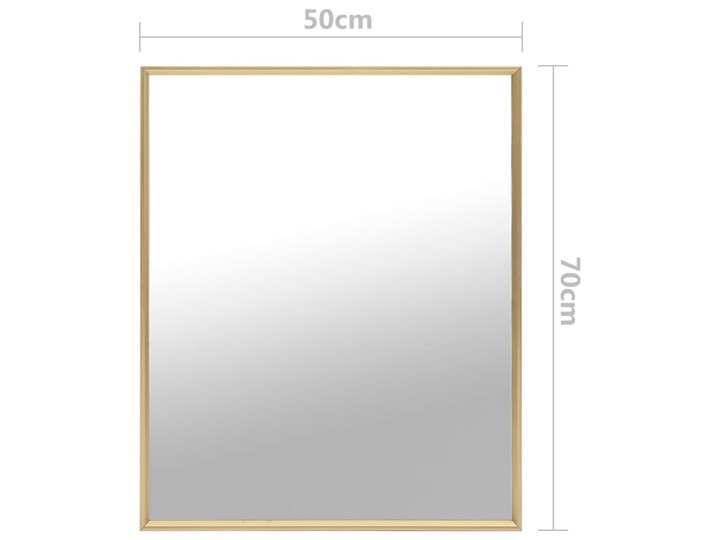 vidaXL Lustro ze złotą ramą, 70x50 cm Pomieszczenie Sypialnia Pomieszczenie Łazienka