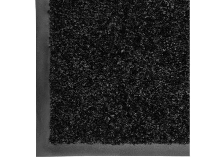 vidaXL Wycieraczka z możliwością prania, czarna, 60 x 180 cm Tworzywo sztuczne Kolor Czarny