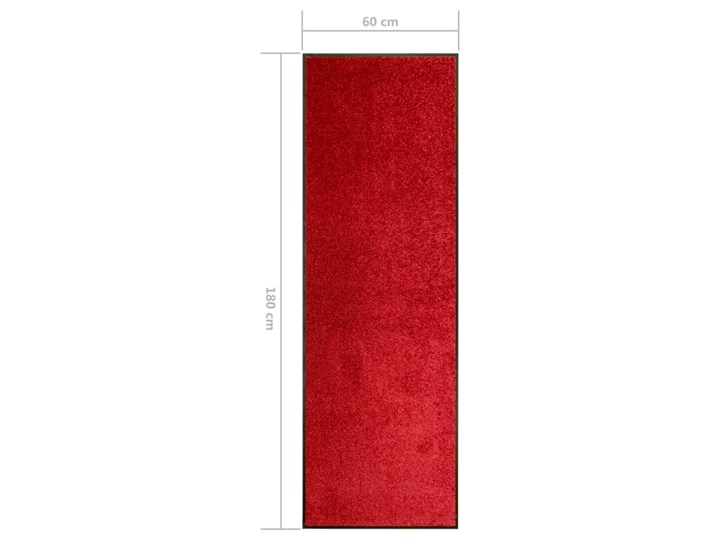 vidaXL Wycieraczka z możliwością prania, czerwona, 60 x 180 cm Kolor Czerwony Tworzywo sztuczne Kategoria Wycieraczki