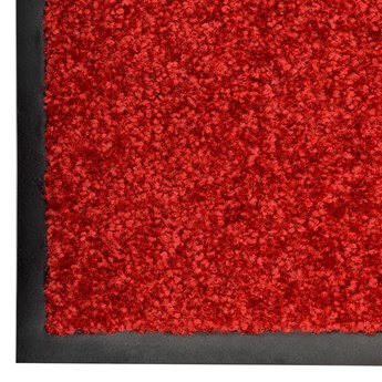 vidaXL Wycieraczka z możliwością prania, czerwona, 90 x 150 cm