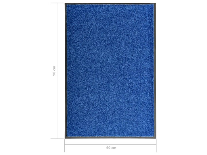 vidaXL Wycieraczka z możliwością prania, niebieska, 60 x 90 cm Tworzywo sztuczne Kolor