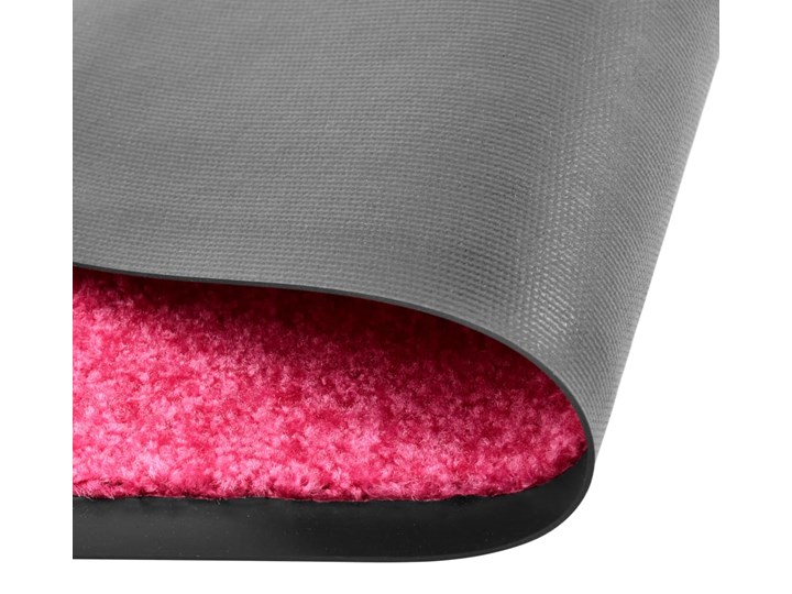 vidaXL Wycieraczka z możliwością prania, różowa, 90 x 120 cm Tworzywo sztuczne Kolor Różowy