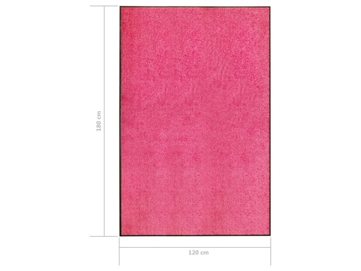 vidaXL Wycieraczka z możliwością prania, różowa, 120 x 180 cm Kolor Różowy Tworzywo sztuczne Kategoria Wycieraczki