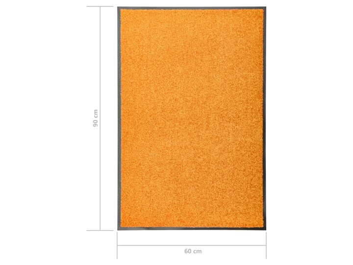vidaXL Wycieraczka z możliwością prania, pomarańczowa, 60 x 90 cm Kolor Pomarańczowy Tworzywo sztuczne Kategoria Wycieraczki