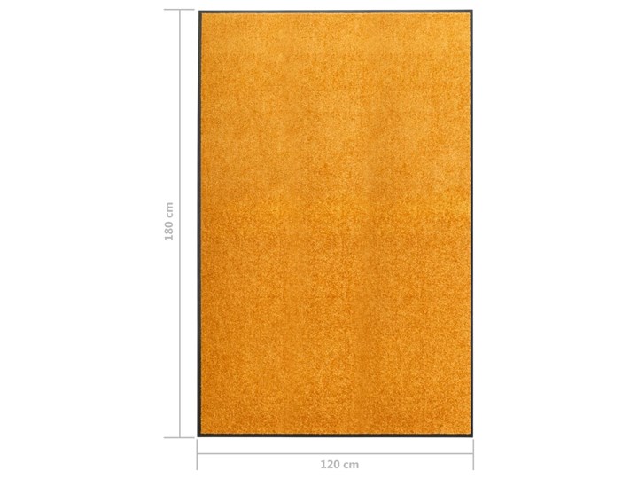 vidaXL Wycieraczka z możliwością prania, pomarańczowa, 120 x 180 cm Tworzywo sztuczne Kolor Pomarańczowy Kategoria Wycieraczki