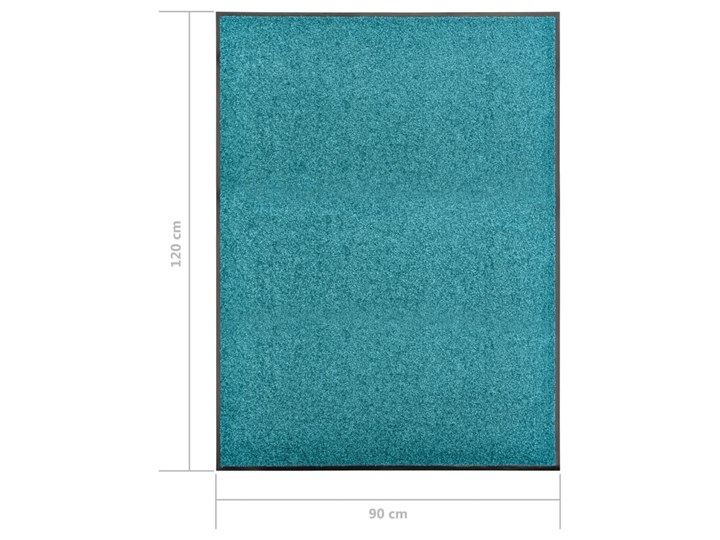 vidaXL Wycieraczka z możliwością prania, cyjan, 90 x 120 cm Tworzywo sztuczne Kategoria Wycieraczki