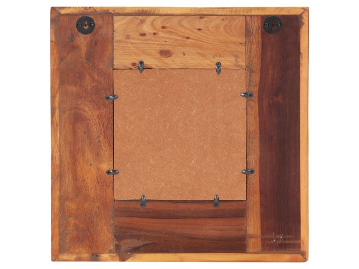 vidaXL Lustro z wizerunkiem Buddy, 50x50 cm, lite drewno z odzysku Kwadratowe Pomieszczenie Garderoba