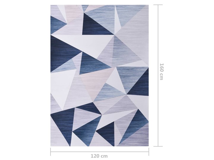 vidaXL Dywan z nadrukiem, wielokolorowy, 120x160 cm, tkanina Dywany Prostokątny Kolor Bawełna Poliester Kolor Szary