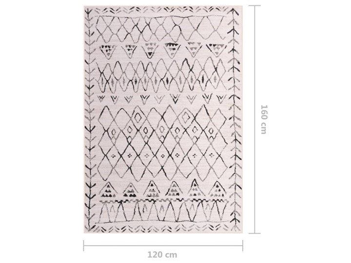 vidaXL Dywan z nadrukiem, wielokolorowy, 120x160 cm, tkanina Prostokątny Bawełna Poliester Dywany Kategoria Dywany