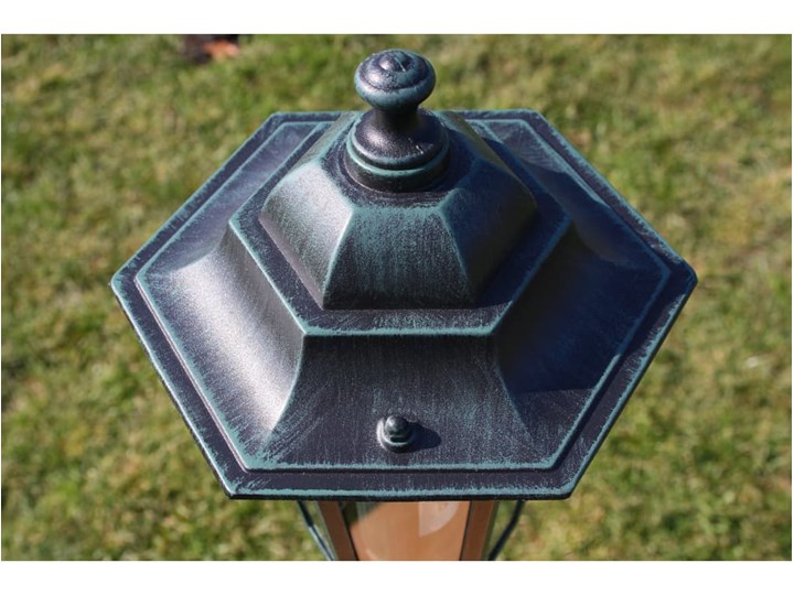 vidaXL Lampy ogrodowe Preston, 2 szt., 105 cm Latarnia Kolor Czarny