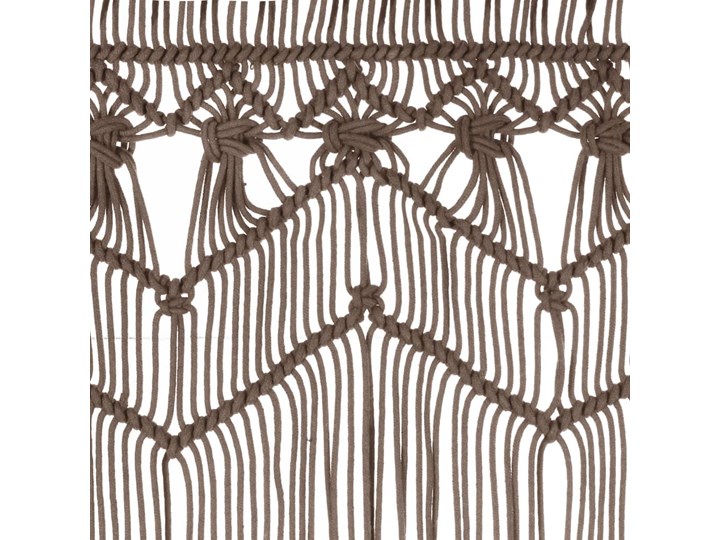 vidaXL Zasłona z makramy, kolor taupe, 140 x 240 cm, bawełna 140x240 cm Poliester Zasłona sznurkowa Pomieszczenie Sypialnia