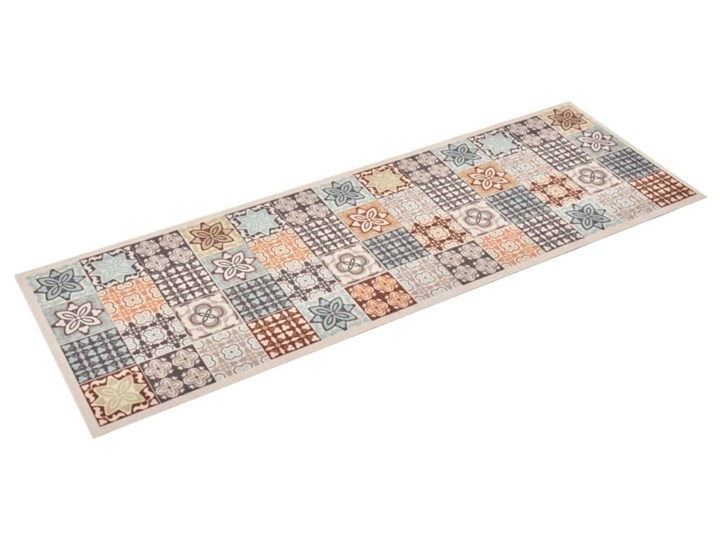 vidaXL Kuchenny dywanik podłogowy Mosaic Colour, 60x180 cm Dywaniki Dywany Syntetyk Prostokątny Kolor Szary