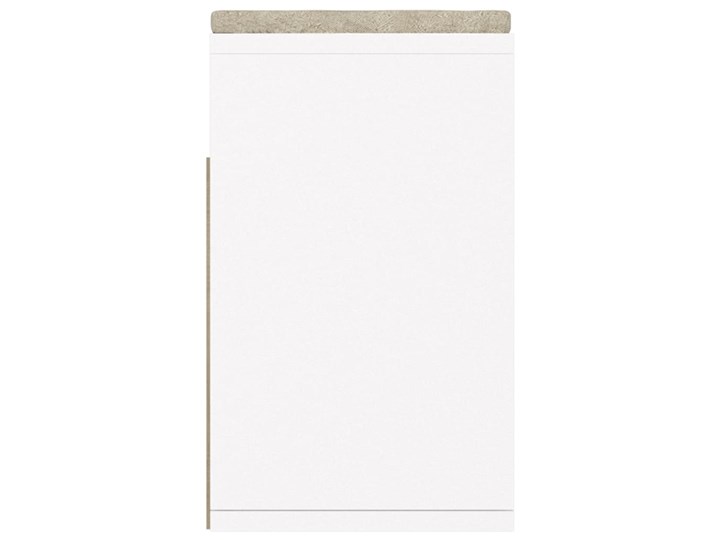 vidaXL Ławka na buty z poduszką, biała, 104x30x49 cm, płyta wiórowa Szerokość 104 cm Płyta MDF Płyta meblowa Głębokość 30 cm Kolor Biały Płyta laminowana Tworzywo sztuczne Pomieszczenie Przedpokój