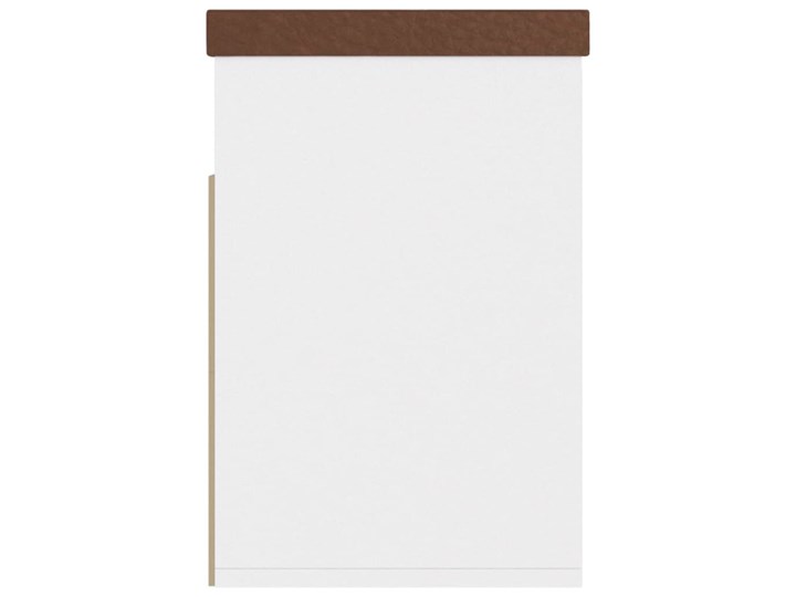 vidaXL Ławka na buty z poduszką, biała, 80x30x47 cm, płyta wiórowa Szerokość 80 cm Płyta MDF Tworzywo sztuczne Głębokość 30 cm Płyta laminowana Płyta meblowa Kolor Biały