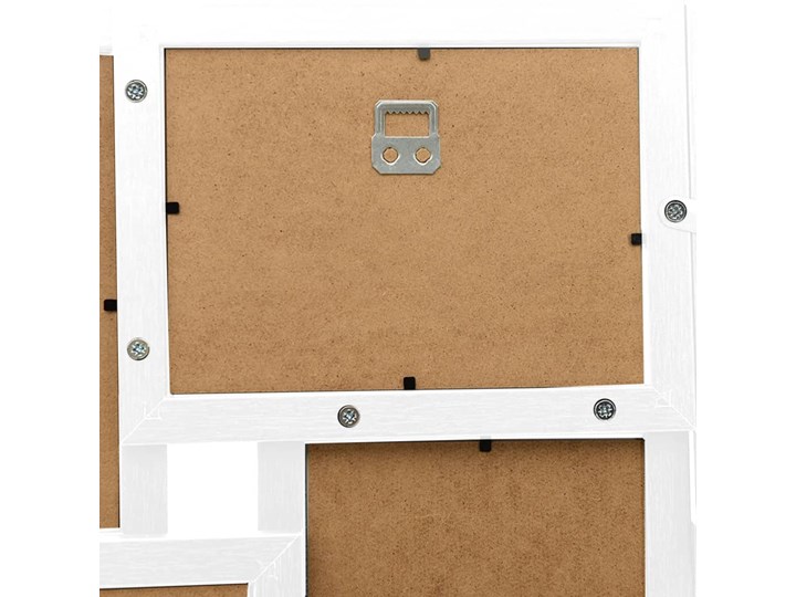 vidaXL Ramka na 24 zdjęcia 13x18 cm, biała, MDF Stojak na zdjęcia Drewno Tworzywo sztuczne Pomieszczenie Sypialnia