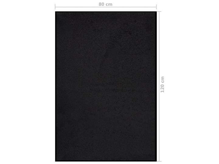 vidaXL Wycieraczka, czarna, 80 x 120 cm Tworzywo sztuczne Kolor Czarny Kategoria Wycieraczki