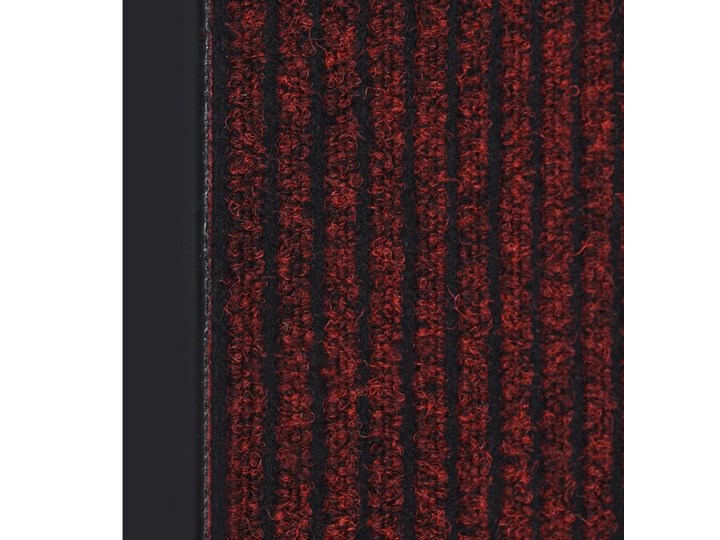 vidaXL Wycieraczka, prążkowana, czerwona, 80 x 120 cm Kolor Czerwony Kategoria Wycieraczki