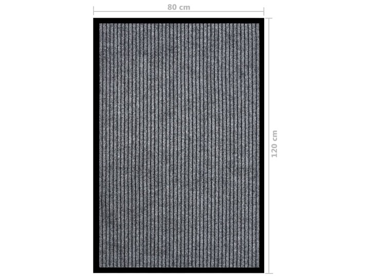 vidaXL Wycieraczka, prążkowana, szara, 80 x 120 cm Kategoria Wycieraczki