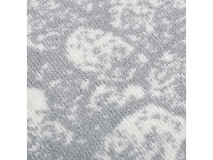 vidaXL Chodnik dywanowy, BCF, szary, 100x150 cm Prostokątny Pomieszczenie Salon Dywany Chodniki Syntetyk Wzór Roślinny
