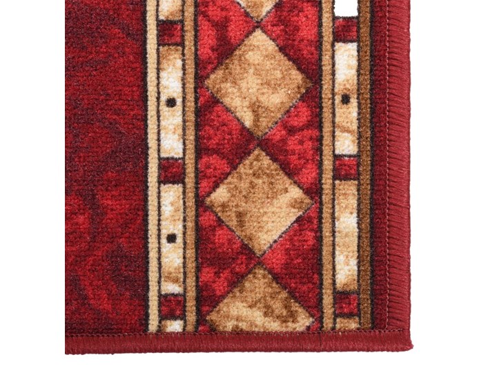 vidaXL Bieżnik dywanowy, czerwony, 100x150 cm, antypoślizgowy Nakładki schodowe Pomieszczenie Przedpokój Dywany Dywaniki Syntetyk Prostokątny Bawełna Kategoria Dywany