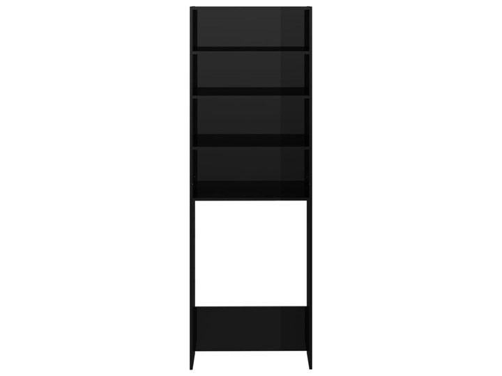 vidaXL Szafka na pralkę, czarna, wysoki połysk, 64x24x190 cm Głębokość 24 cm Płyta MDF Szafki Szerokość 64 cm Płyta stolarska Kolor Czarny