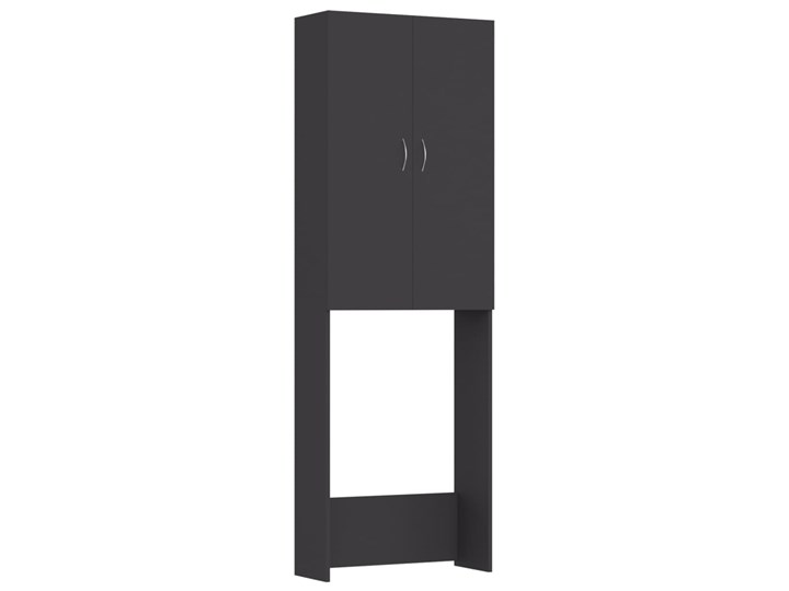 vidaXL Szafka na pralkę, szara, 64 x 25,5 x 190 cm Płyta MDF Płyta stolarska Szerokość 64 cm Głębokość 26 cm Szafki Rodzaj frontu Drzwiczki