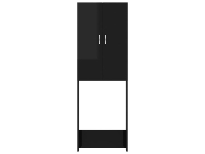 vidaXL Szafka na pralkę, czarna, wysoki połysk, 64 x 25,5 x 190 cm Szafki Szerokość 64 cm Głębokość 26 cm Płyta stolarska Płyta MDF Kolor Czarny