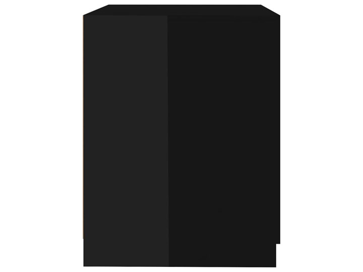 vidaXL Szafka na pralkę, wysoki połysk, czarna, 71x71,5x91,5 cm Płyta stolarska Szafka nad pralkę Pionowe Płyta MDF Stojące Styl Nowoczesny