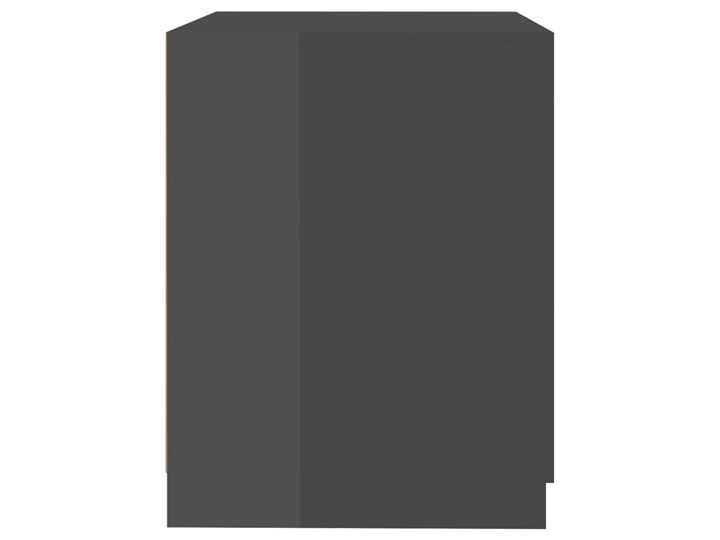 vidaXL Szafka na pralkę, wysoki połysk, szara, 71x71,5x91,5 cm Szafka nad pralkę Płyta stolarska Płyta MDF Stojące Pionowe Wykończenie Błyszczące